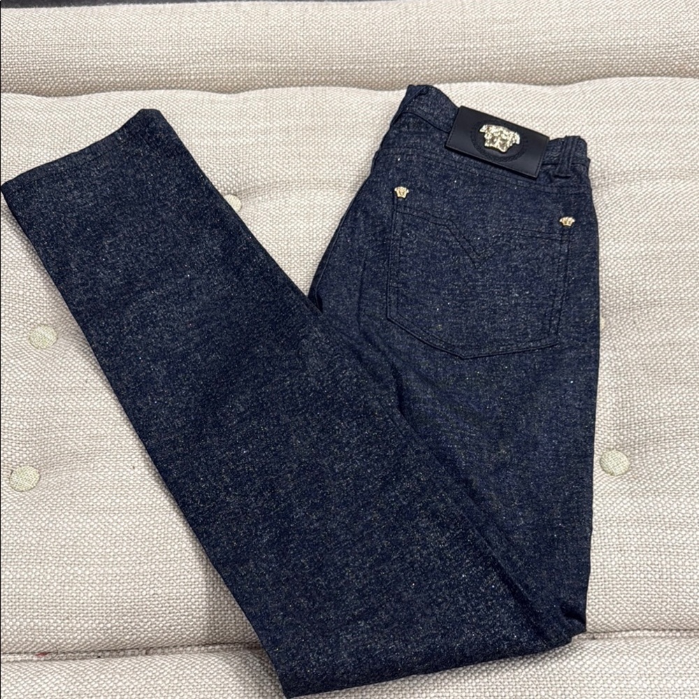 Versace high rise skinny jeans
